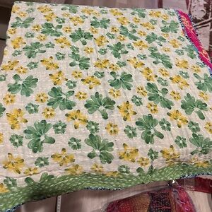 Floral Green and Yellow Home Bedding